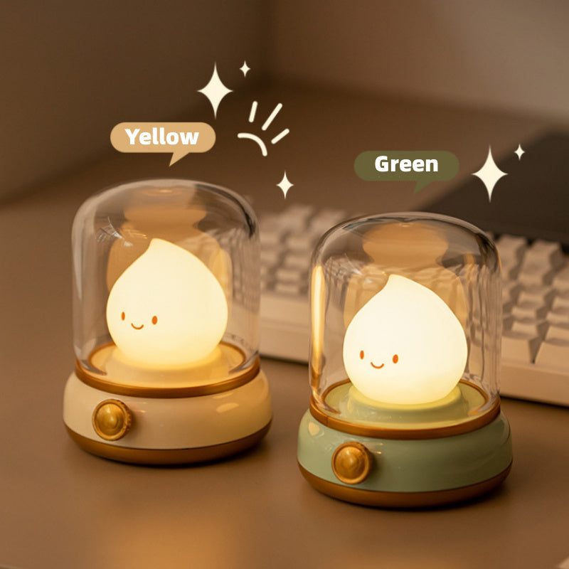 Collection of Retro Small Night Lamp Bedroom Mini Desktop LED Cute Night Lamp Creative USB Rechargeable Portable Cartoon Table Lamp For Coffee Bar Hotel Bedroom Home Decor in a gallery layout