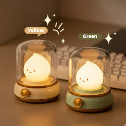 Collection of Retro Small Night Lamp Bedroom Mini Desktop LED Cute Night Lamp Creative USB Rechargeable Portable Cartoon Table Lamp For Coffee Bar Hotel Bedroom Home Decor in a gallery layout