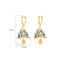 Collection of Colorful Rhinestones Fashion Personality Shining Earrings Gift in a gallery layout