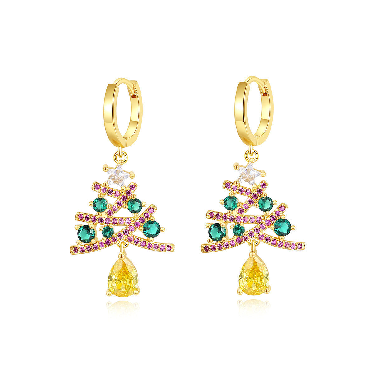 Collection of Colorful Rhinestones Fashion Personality Shining Earrings Gift in a gallery layout