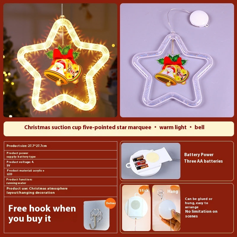 Collection of Christmas Pendant Decoration Christmas Atmosphere Led Lights Led Christmas Star Light Decoration in a gallery layout