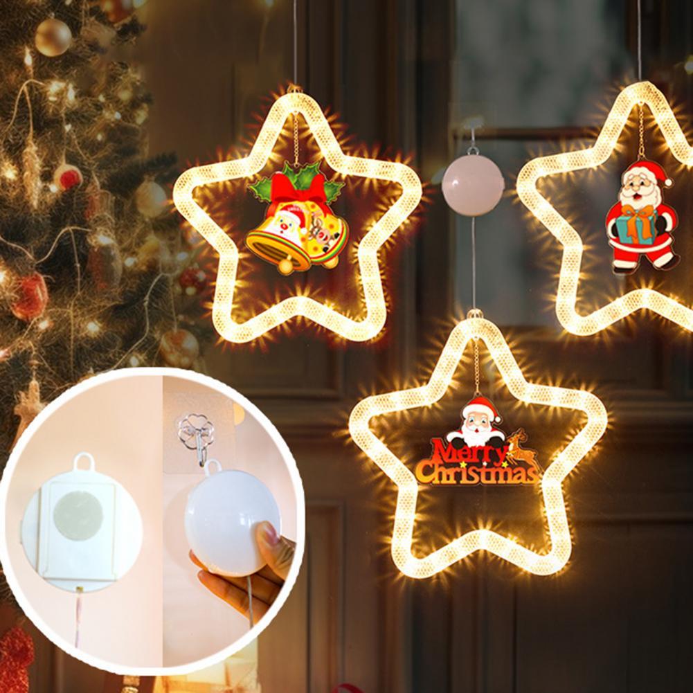 Collection of Christmas Pendant Decoration Christmas Atmosphere Led Lights Led Christmas Star Light Decoration in a gallery layout