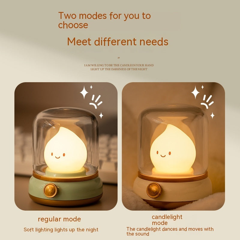 Collection of Retro Small Night Lamp Bedroom Mini Desktop LED Cute Night Lamp Creative USB Rechargeable Portable Cartoon Table Lamp For Coffee Bar Hotel Bedroom Home Decor in a gallery layout