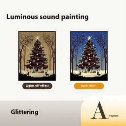 Collection of Luminous Speaker Christmas Tree Painting Bluetooth Speaker Desktop Ornament Gift Light in a gallery layout