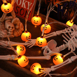 Collection of PVC Soft Material Halloween Lighting Chain Pumpkin Ghost Bat Modeling Lamp Indoor in a gallery layout